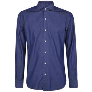 BARBA NAPOLI Men's Classic Fit Button-Down Shirt Men BLUE Shirts